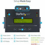 StarTech.com 1:1 Standalone Hard Drive Duplicator with Disk Image Library Manager for Backup & Restore, HDD/SSD Cloner