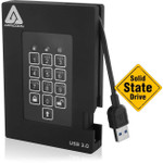 Apricorn Aegis Padlock Fortress A25-3PL256-S2000F 2 TB Solid State Drive - 2.5" External - Black