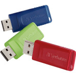 8GB Store 'n' Go&reg; USB Flash Drive - 3pk - Red, Green, Blue