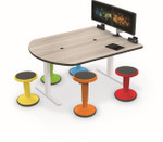 Up-Rite Elect Height Adjustable Table Media Space.