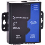 Brainboxes 2 Port RS232 USB to Serial Adapter