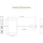 StarTech.com 4-Port USB-C Hub with 100W Power Delivery Pass-Through, 2x USB-A + 2x USB-C, 5Gbps, 1ft/30cm Long Cable, Portable USB 3.0 Hub