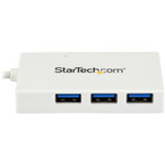 StarTech.com 4 Port USB C Hub with 1x USB-C & 3x USB-A (SuperSpeed 5Gbps) - USB Bus Powered - Portable/Laptop USB 3.0 Type-C Hub - White