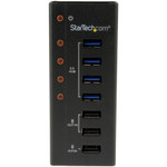 StarTech.com 4 Port USB 3.0 Hub plus 3 Dedicated USB Charging Ports (2 x 1A & 1 x 2A) - 5Gbps - Wall Mountable Metal Enclosure