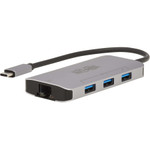 Tripp Lite 3-Port USB-C Hub USB 3.2 Gen 1 3 USB-A Ports GbE Thunderbolt 3 100W PD Charging Aluminum Housing