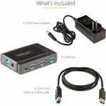 StarTech.com 7-Port USB Hub, USB 3.0 5Gbps, USB-A to 7x USB-A, Self Powered USB-A Expansion Hub w/ 35W Power Supply