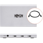 Tripp Lite 4-Port Thunderbolt 4 Hub 8K 2x 4K 60 Hz USB 3.2 Gen 2 USB-A Port 100W Charging Gray