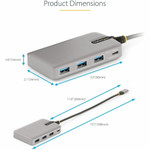 StarTech.com 4-Port USB-C Hub with USB-C DP Alt Mode Video Output, 3x USB-A, 1x USB-C, 100W Power Delivery Pass-Through, USB 3.2 10Gbps