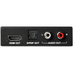 StarTech.com HDMI Audio Extractor with 40K 60Hz - HDMI Audio De-embedder - HDR - Toslink Optical Audio - Dual RCA Audio - HDMI 2.0