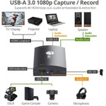 SIIG USB 3.0 HDMI Video Capture Device with 4K Loopout