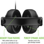 Plugable Performance Onyx Gaming Headset with Retractable Microphone, Noise Isolation, Memory Foam Ear Cushions