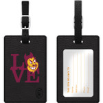 OTM Black Leather Love V1 Bag Tag Arizona State University