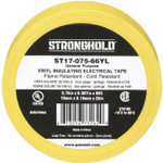 StrongHold StrongHold ST17-075-66YL Electrical Tape, Yellow, PVC, Gen Purpose, .75" , .007"
