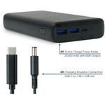 JAR Systems Adapt4 USB-C Charging Station with Active Charge Upgrade and Dell Connectors - ADAPT4-ACTIV - Desktop Charging System with Charger, 4X Power Banks, and 4 Adapter Cables