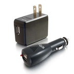 C2G AC and DC to USB Travel Charger Bundle