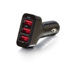 C2G Smart 3-Port USB Car Charger, 4.8A Output