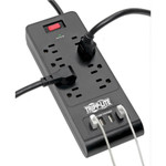 Tripp Lite 8-Outlet Surge Protector with 4 USB Ports (4.2A Shared) 6 ft. (1.83 m) Cord 1800 Joules Black