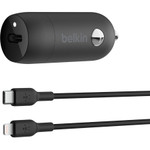 Belkin Boost↑Charge 30W Fast Car Charger, Compact Design w/USB-C Power Delivery Port, Universal Compatibility for iPhone 14, Galaxy S23, Note Series, and More - Black