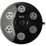 Tripp Lite Conference Power Surge Protector 4 NEMA 5-15R Outlets 4 USB-A Ports 6-ft. (1.83 m) Cord Black