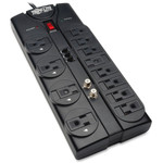 Tripp Lite Protect It! 12-Outlet Surge Protector 8 ft. (2.43 m) Cord 2880 Joules Tel/Modem/Coaxial Protection