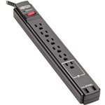Tripp Lite Safe-IT 6-Outlet Surge Protector 2 USB Charging Ports 10 ft. Cord 5-15P Plug 990 Joules Antimicrobial Protection Black