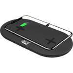 Adesso 15W Max Qi-Certified Dual 2-Coil Wireless Fast Charging Pad