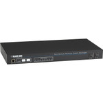 Black Box Horizontal Rackmount Remote Power Manager - 100-120-VAC, Dual-Circuit, 15-Amp, (8) NEMA 5-15 Outlet