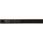 Tripp Lite PDU 1.6-3.8kW Single-Phase 100-240V Basic PDU 14 Outlets (12 C13 & 2 C19) C20 with L6-20P Adapter 12 ft. (3.66 m) Cord 1U Rack-Mount