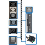 Tripp Lite PDU 8.6/12.6kW 3-Phase Vertical PDU Strip 208V Outlets (42 C13 & 12 C19) 0U Rack-Mount Accessory for Select ATS PDUs