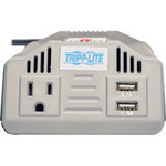 Tripp Lite Ultra-Compact Car Inverter 200W 12V DC to 120V AC 2 USB Charging Ports 1 Outlet