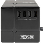 Tripp Lite Protect It! 3-Outlet Power Cube Surge Protector 6 USB-A Ports (7.2A Shared) 6 ft. (1.83 m) Cord 540 Joules Black