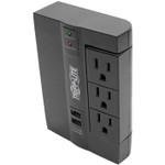 Tripp Lite Protect It! 6-Outlet Surge Protector with 3 Rotatable Outlets - Direct Plug-In 1200 Joules 2 USB Ports