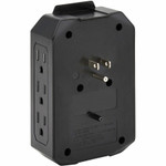 Tripp Lite Protect It! 6-Outlet Surge Protector - 5-15R Outlets, 2 USB Ports, 5-15P Direct Plug-In, 490 Joules, Black