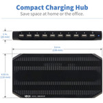 Tripp Lite 10-Port USB Charging Station with Adjustable Storage 12V 8A (96W) USB Charger Output