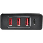 Tripp Lite 4-Port USB Charging Station with USB-C Charging and USB-A Auto-Sensing Ports