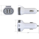 SIIG Fast Charging USB Wall Charger & Car Charger Bundle Pack - White