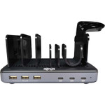 Tripp Lite 6-Port USB Charging Station - 60W USB-C, 2x 20W USB-C, 3x USB-A, PD Charging, Device and Apple Watch Storage