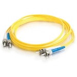 C2G 2m ST-ST 9/125 OS1 Duplex Singlemode PVC Fiber Optic Cable - Yellow
