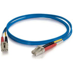 C2G-1m LC-LC 50/125 OM2 Duplex Multimode Fiber Optic Cable (Plenum-Rated) - Blue