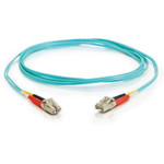 C2G 2m LC-LC 10Gb 50/125 Duplex Multimode OM3 Fiber Cable - Plenum-6ft-Aqua