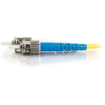 C2G 4m ST-ST 9/125 OS1 Duplex Singlemode PVC Fiber Optic Cable (USA-Made) - Yellow