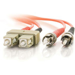 C2G-1m SC-ST 50/125 OM2 Duplex Multimode PVC Fiber Optic Cable - Orange