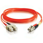 C2G 7m LC-SC 62.5/125 OM1 Duplex Multimode PVC Fiber Optic Cable (USA-Made) - Orange