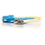 C2G 10m SC-ST 9/125 OS1 Duplex Singlemode PVC Fiber Optic Cable (USA-Made) - Yellow