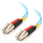 C2G 2m LC-LC 10Gb 50/125 Duplex Multimode OM3 Fiber Cable-TAA - Aqua 6ft