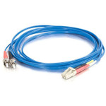 C2G-5m LC-ST 50/125 OM2 Duplex Multimode Fiber Optic Cable (Plenum-Rated) - Blue