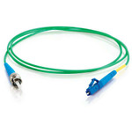 C2G-3m LC-ST 9/125 OS1 Simplex Singlemode PVC Fiber Optic Cable - Green