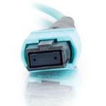 C2G 5m MTP 10Gb 50/125 OM3 Multimode Fiber Optic Cable (Plenum-Rated) - Aqua