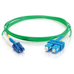 C2G-5m LC-SC 9/125 OS1 Duplex Singlemode PVC Fiber Optic Cable - Green