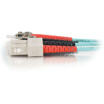 C2G 5m SC-ST 10Gb 50/125 OM3 Duplex Multimode PVC Fiber Optic Cable (USA-Made) - Aqua